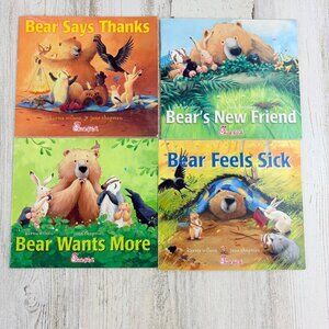 Lot of 4 Bear Mini Books Karma Wilson Jane Chapman Wants More Friend Chick-fil-A